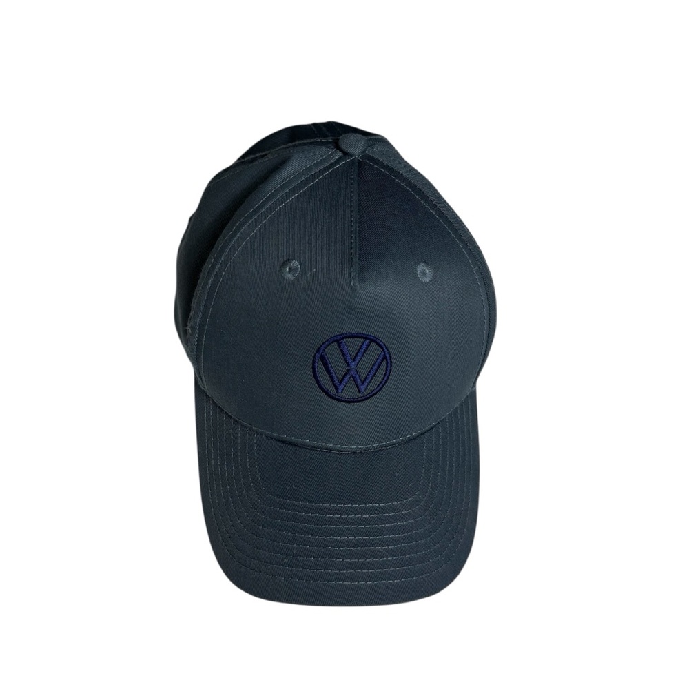Gray & blue VW logo adjustable unisex hat baseball cap